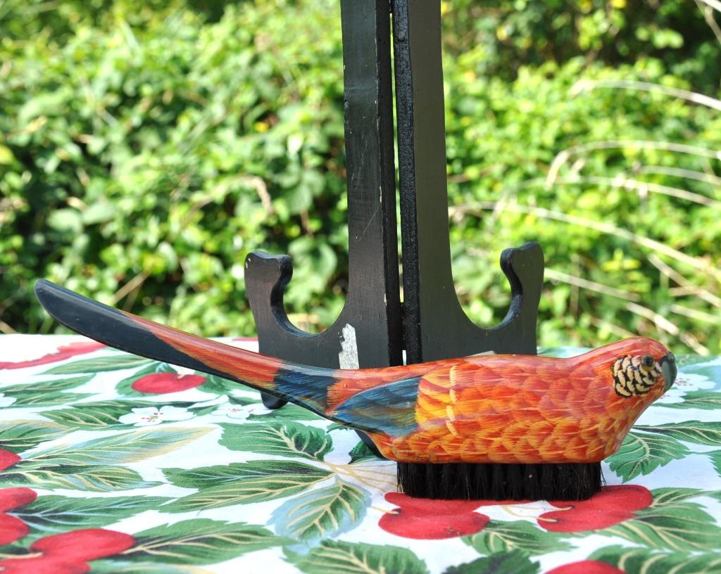 brosse a vetement et chausse pied bois forme d'oiseau, Enlèvement ou Envoi, Comme neuf