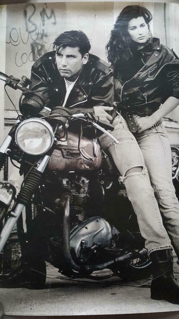 Zwart-wit poster motorbike, 75 cm ou plus, Utilisé, 50 à 75 cm, Enlèvement