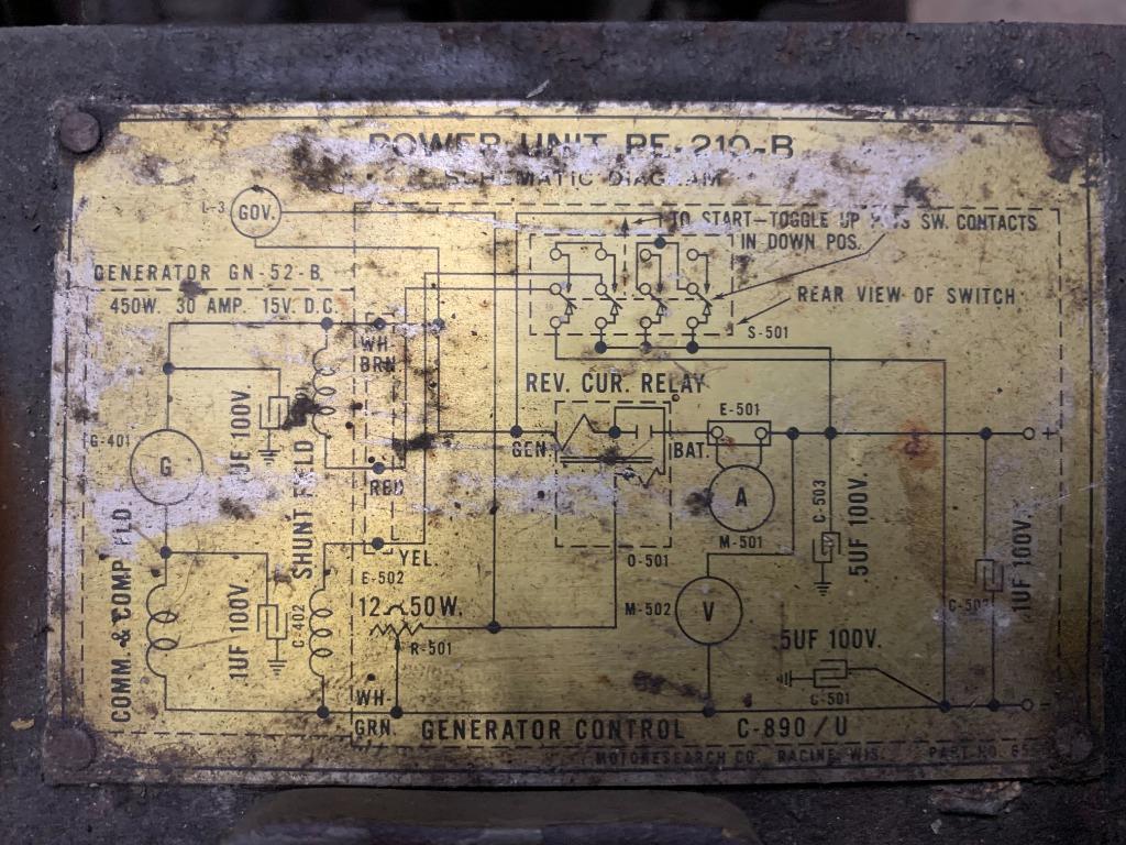 Generator US ARMY power unit RE-210-R  1944, Ophalen of Verzenden, Landmacht, Overige typen
