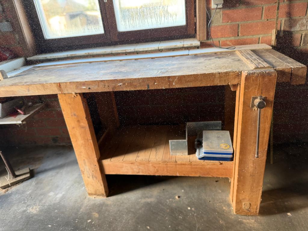 Houten werkbank, Ophalen, Gebruikt