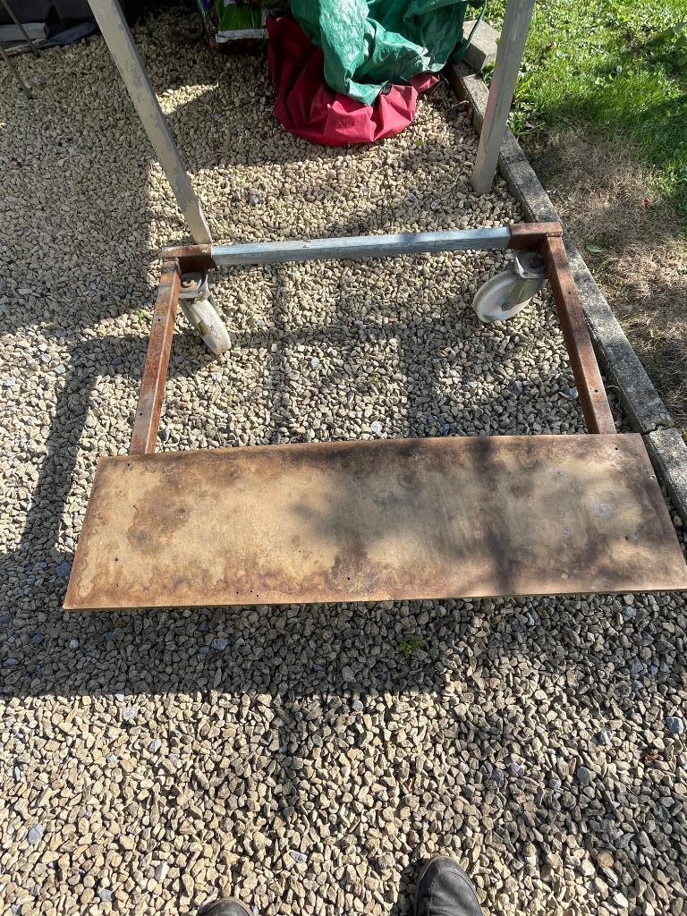 Plateau&châssis mobil pour palette pellet & bois, Enlèvement, Utilisé