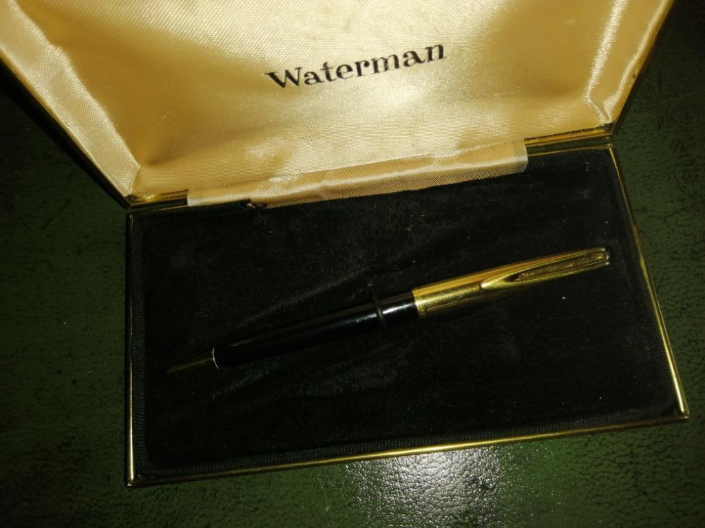 Stylo à bille Waterman 1965 poinçon or, Enlèvement ou Envoi, Avec boîte, Waterman, Comme neuf
