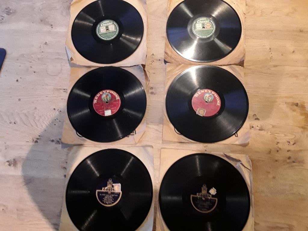 6 originele grammofoonplaten, Collections, Rétro, Enlèvement ou Envoi