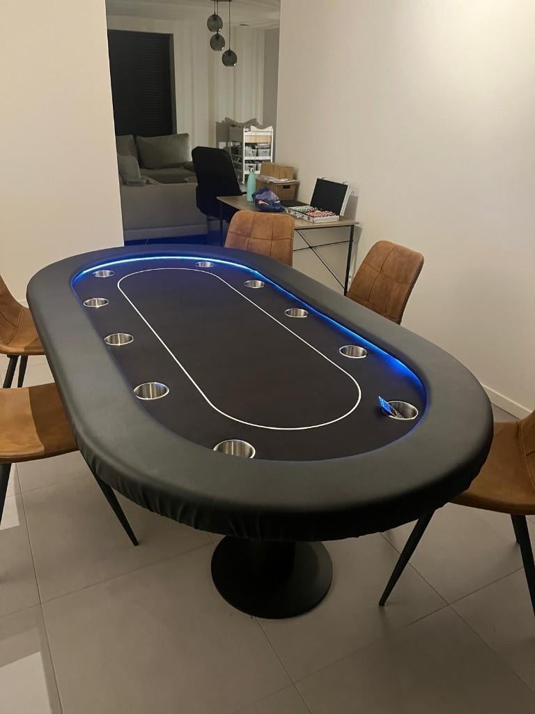 Pokertafel  (NIEUW), Hobby & Loisirs créatifs, Jeux de société | Jeux de cartes, Neuf, Cinq joueurs ou plus, Enlèvement
