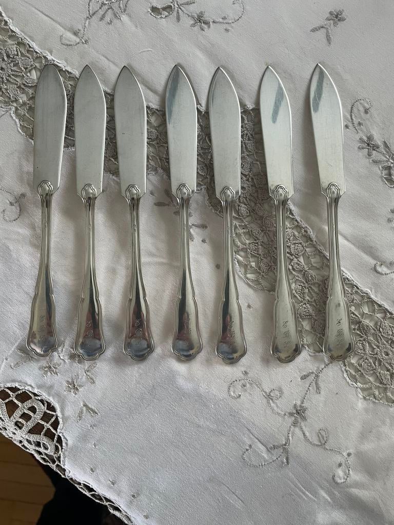 Couteaux à poisson en métal argenté modèle Spatours, Enlèvement ou Envoi