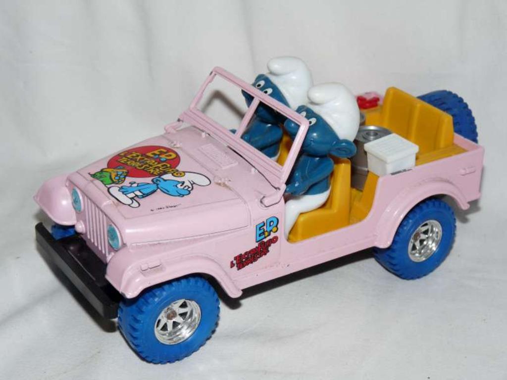 Schaalmodel Jeep CJ-7 Smurfen, Enlèvement ou Envoi, Utilisé, Voiture, Burago