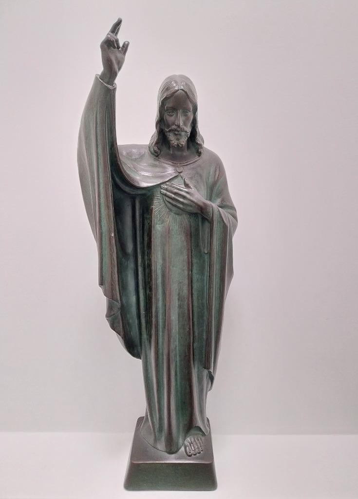 Antiek beeld van Jezus Christus gesigneerd G. Carli, Antiek en Kunst, Ophalen of Verzenden