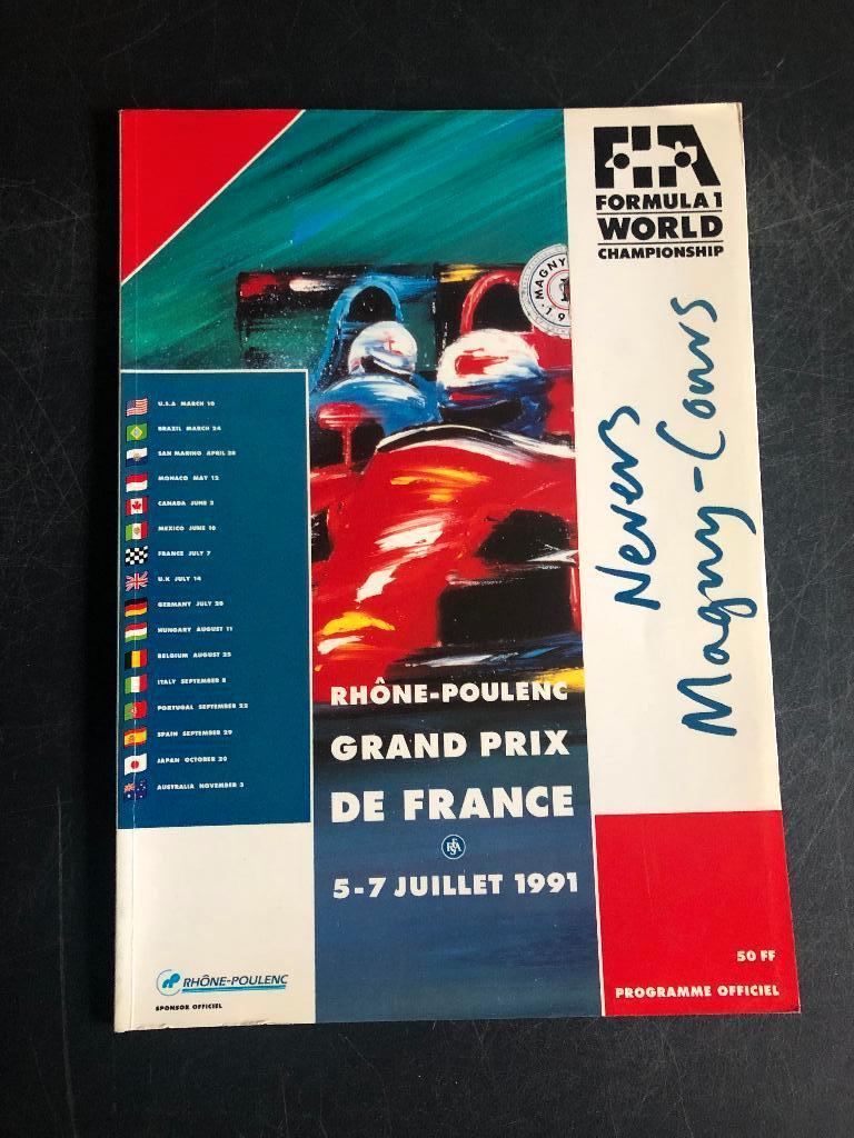 programma F1 GP Frankrijk Magny Cours Ferrari Prost, Ophalen of Verzenden
