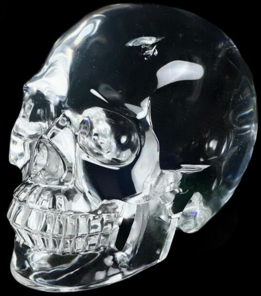 Kristal Schedel Reiki Doodshoofd Crystal Skull Indiana Jones, Antiek en Kunst, Ophalen of Verzenden