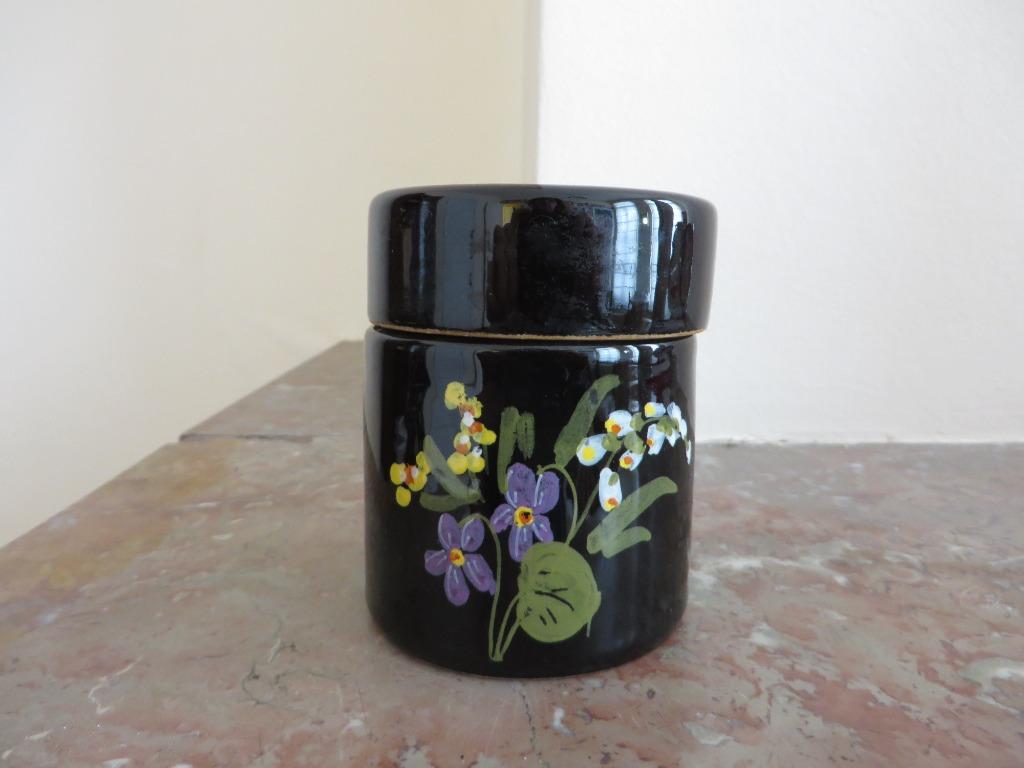 pot avec couvercle, porcelaine à imprimé floral, vintage, Enlèvement, Comme neuf, Porcelaine