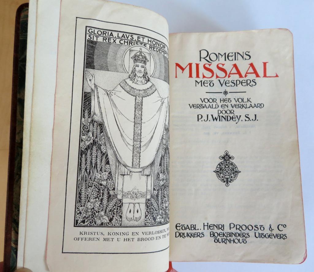 Romeins Missaal met lederen kaft, Antiek en Kunst, Ophalen of Verzenden