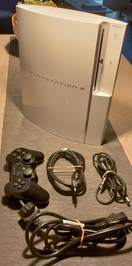 PlayStation 3 Fat White 120GB, Ophalen, Phat, Refurbished, 120 GB