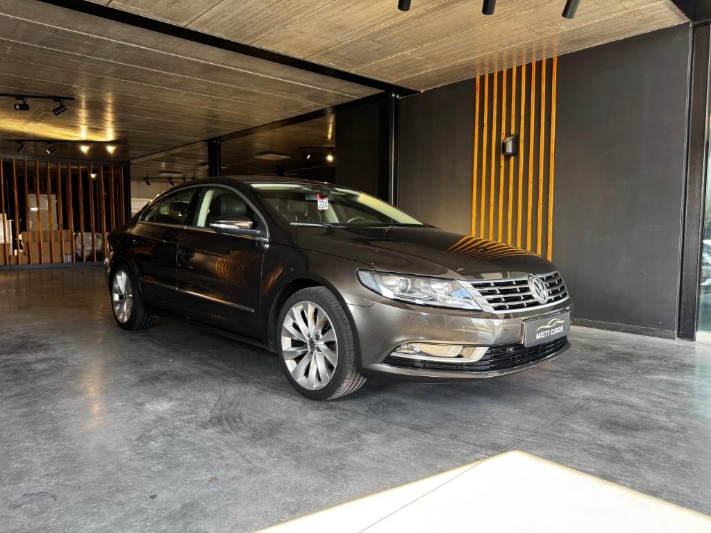 Volkswagen Passat CC 2.0 CR TDi BMT DSG | Xenon | Stoelverwa, Auto's, 139 g/km, Zwart, Bruin, Leder