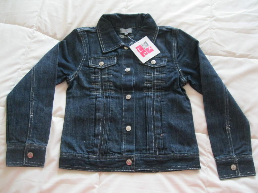 Veste en jean's bleue neuve 8 ans, Neuf, Garçon ou Fille, Enlèvement ou Envoi, Manteau