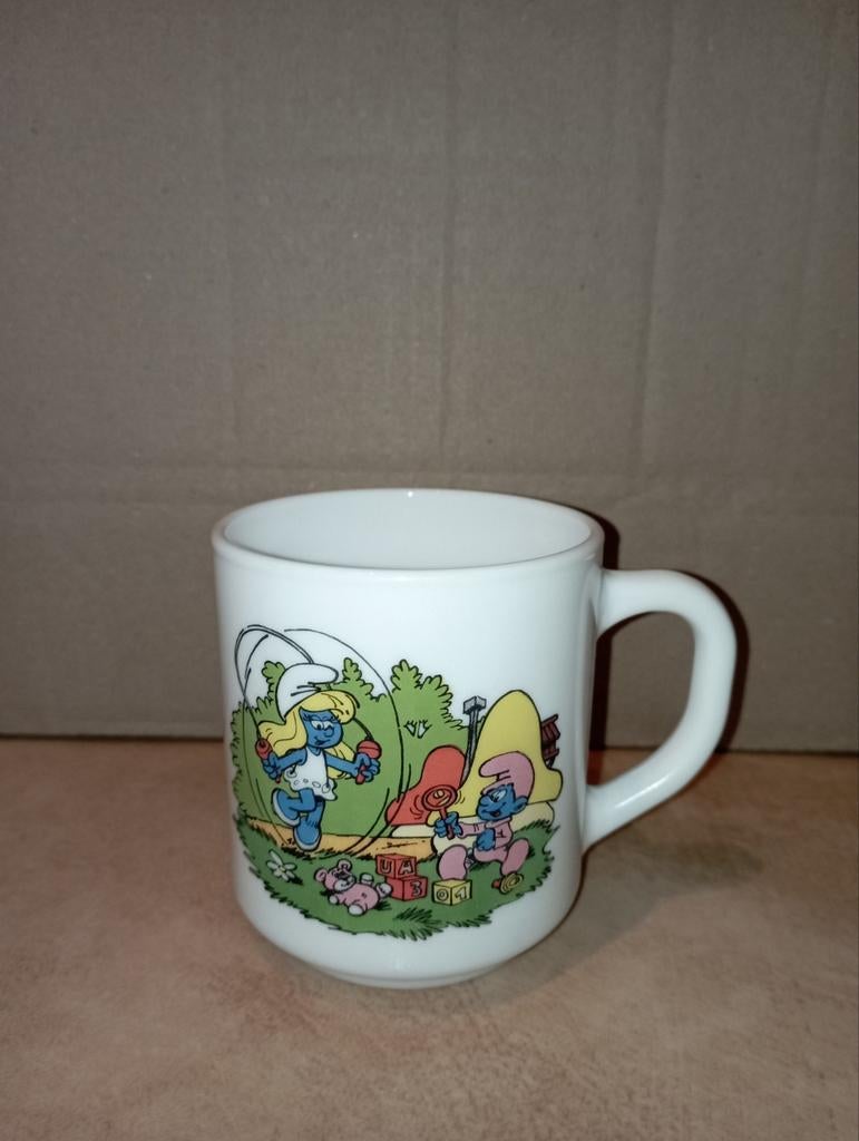 Koffietas Smurfen, Huis en Inrichting, Keuken | Servies, Ophalen of Verzenden, Zo goed als nieuw, Kop(pen) en/of Schotel(s)