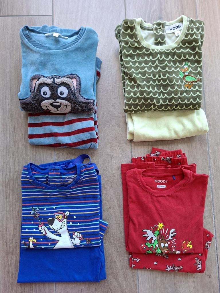 4 pyjamas chauds à manches longues Woody 3 ans, Enlèvement ou Envoi, Comme neuf