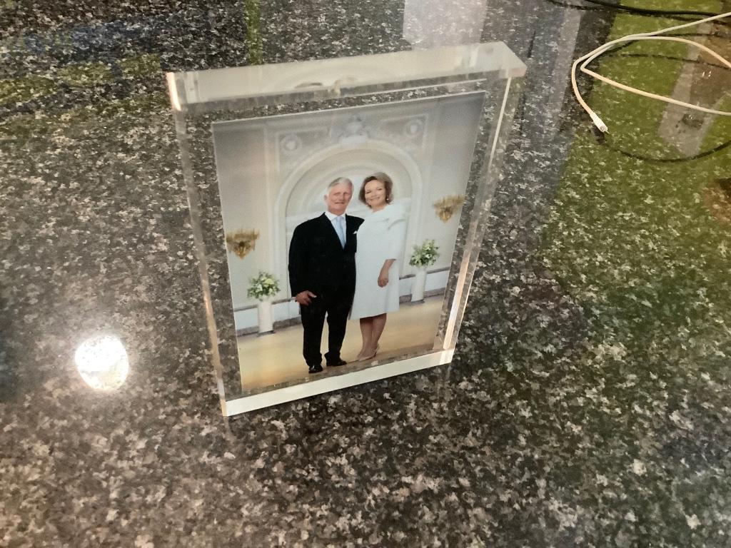 Kader koning Filip en Mathilde, Verzamelen, Ophalen of Verzenden, Zo goed als nieuw, Kaart, Foto of Prent