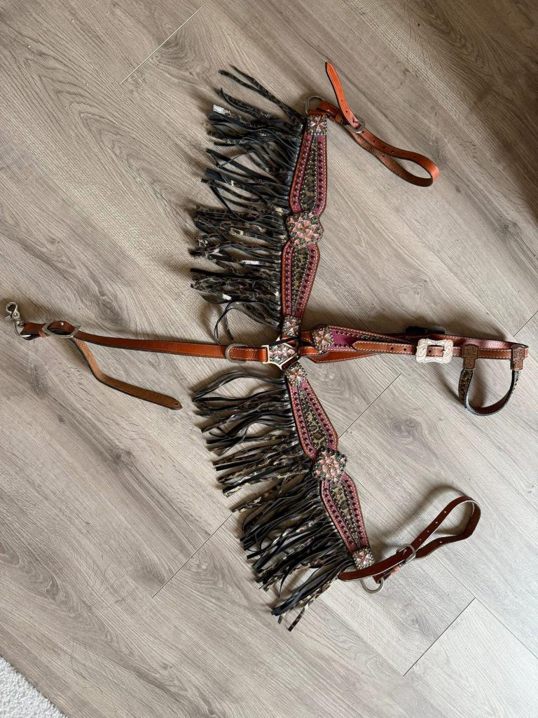 western borstriem en hoofdstel, Dieren en Toebehoren, Ophalen, Zo goed als nieuw, Western