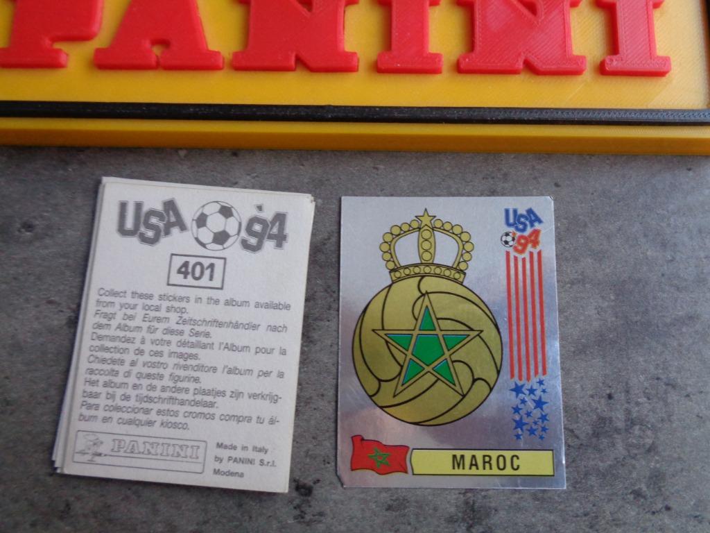 PANINI VOETBAL STICKER WORLD CUP 94 USA WK EMBLEEM ***** 1X, Ophalen of Verzenden, Sticker