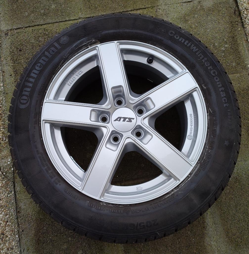 Pneus hiver sur jantes alu ATS 5 x 112, Ophalen, Gebruikt, 16 inch, Banden en Velgen