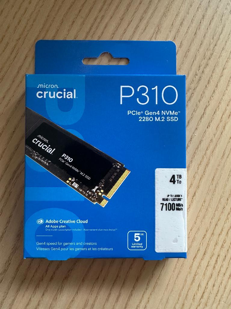 Crucial P310 4TB Gen4 M.2 SSD, Neuf, Enlèvement ou Envoi, SSD, Interne