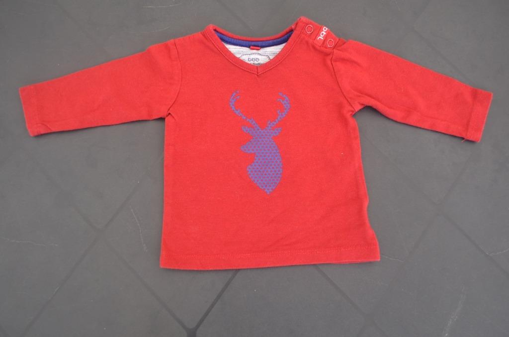 bbl T-shirt lange mouw met hert bordeaux maat 56, Garçon ou Fille, Enlèvement ou Envoi, Comme neuf, Bbl