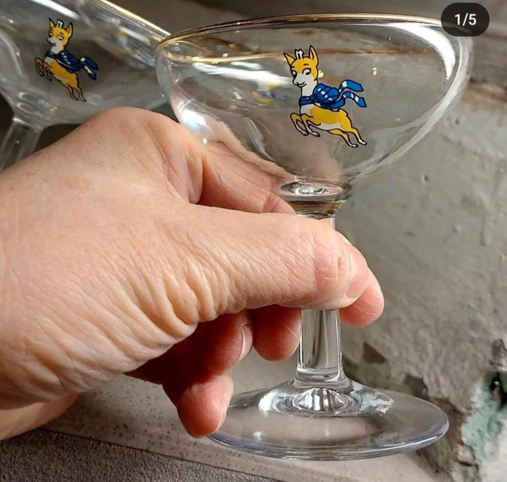 Babycham glazen 6 st, Verzamelen, Ophalen of Verzenden