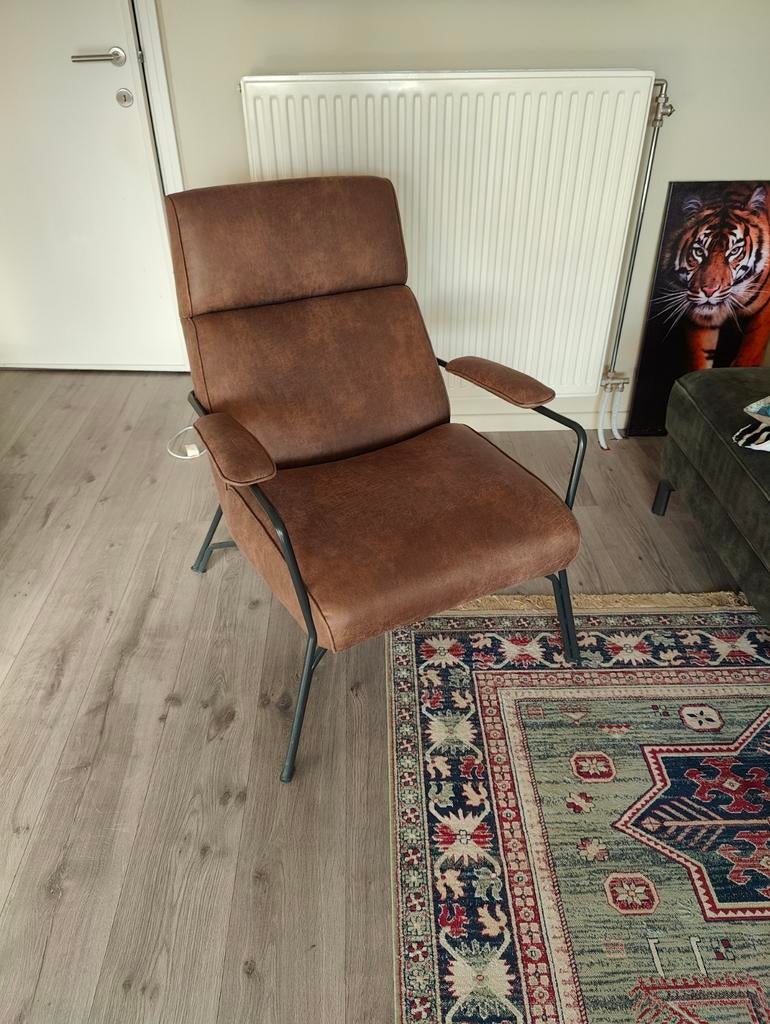 Relax zetel lederlook, Ophalen, Zo goed als nieuw