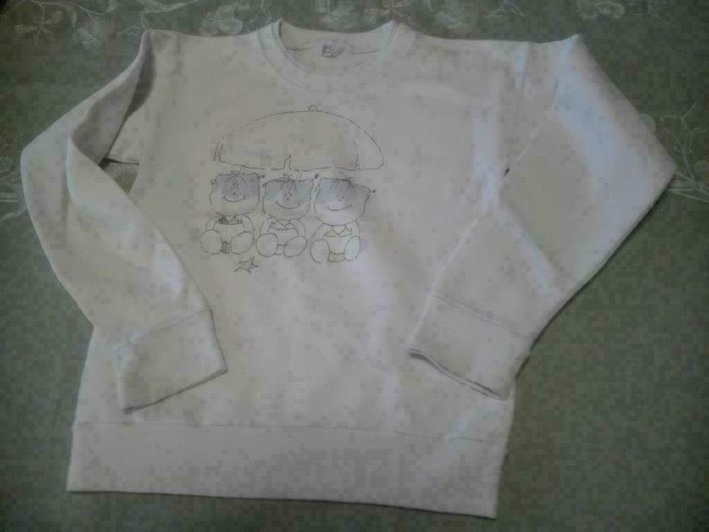 Vintage witte sweater 6 à 7 jaar, Ophalen of Verzenden, Vintage