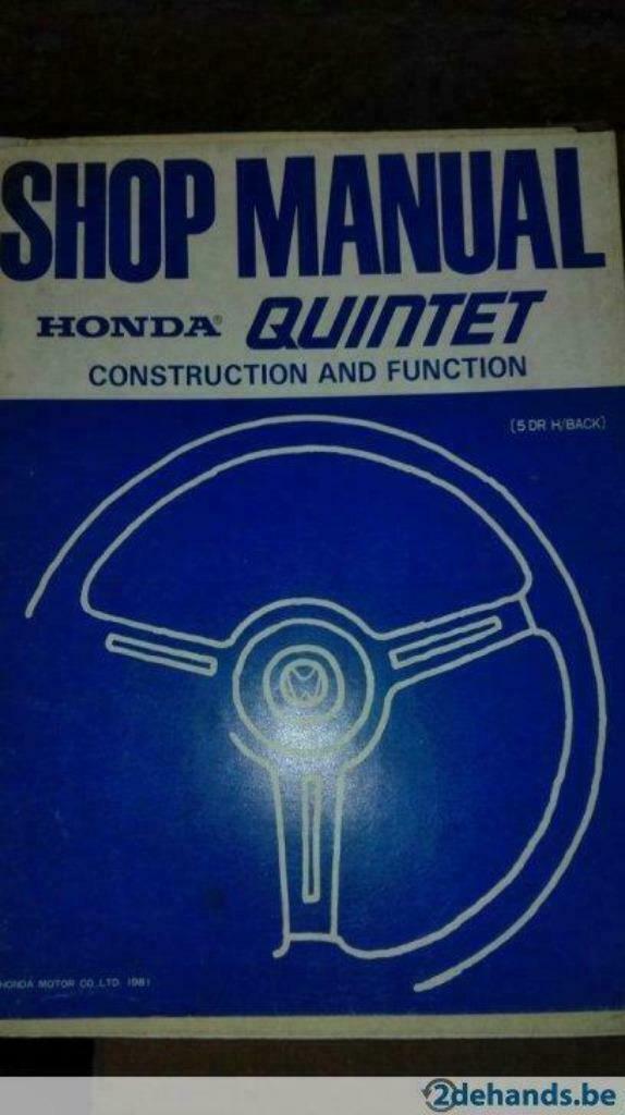Honda Quintet shop manual, Ophalen