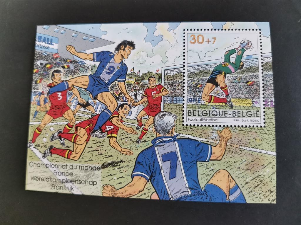 Belgie 1998 - sport - WK voetbal - Blok 76 **, Ophalen of Verzenden, Postfris, Sport