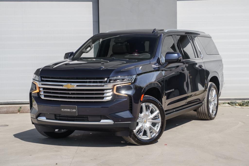 Chevrolet Suburban High Country LICHTE VRACHT 4 PLAATSEN, Auto's, Automaat, Suburban, Blauw, 7 zetels