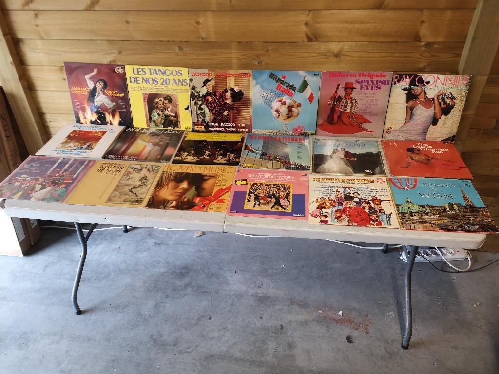 lot lp 40st+5 KOFFERS= +15 LP,,divers tango,,classique,, Ophalen of Verzenden, Gebruikt