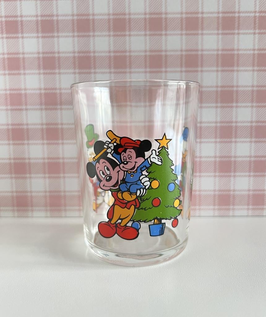 Petit verre à eau Le Noël de Mickey - Disney, Collections, Verres & Petits Verres, Utilisé, Verre à eau, Enlèvement ou Envoi