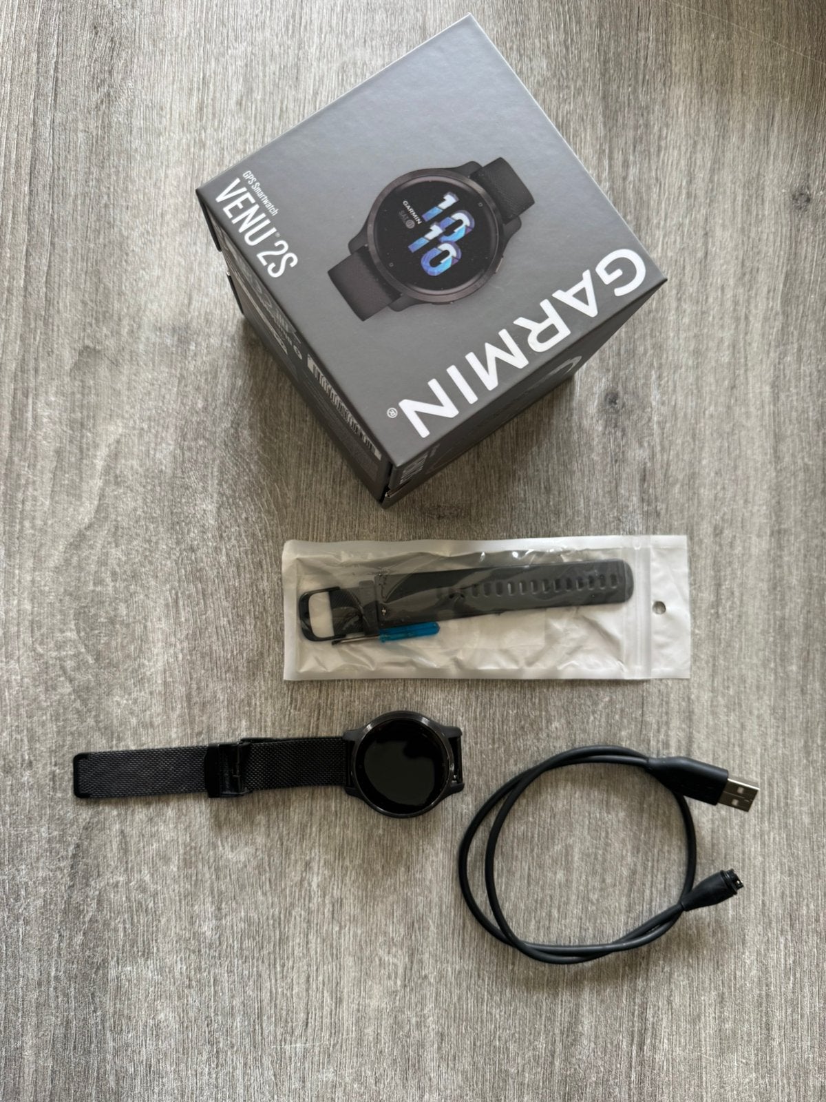 Garmin Venu 2S, Ophalen, Gebruikt, Zwart, Waterdicht