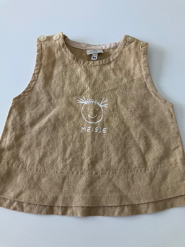 Linnen kleedje Eerste Kleertjes, maat 68, Kinderen en Baby's, Babykleding | Maat 68, Meisje, Jurkje of Rokje, Ophalen of Verzenden