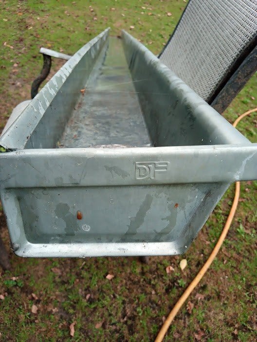 zinken dakgoten 75€., Doe-het-zelf en Bouw, Ophalen, Gebruikt