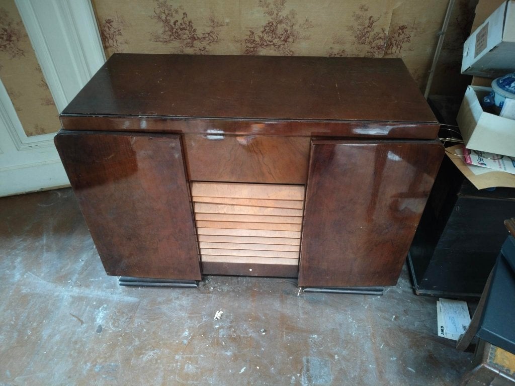 Meuble platine vinyle Dual années 50, Enlèvement, Utilisé, Tourne-disque, Dual
