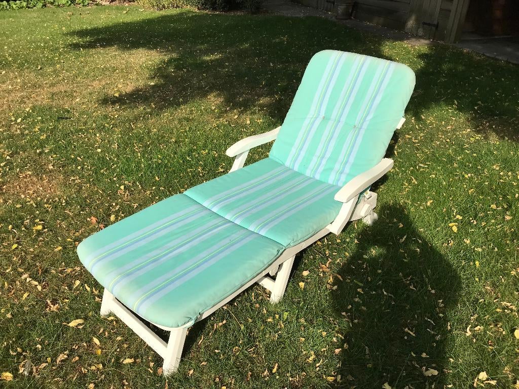 Tuinzetel- Ligzetel, Jardin & Terrasse, Chaises de jardin, Enlèvement, Comme neuf, Plastique, Ajustable