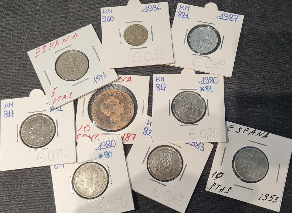 9 x Spanje, Timbres & Monnaies, Enlèvement ou Envoi, Espagne, Série