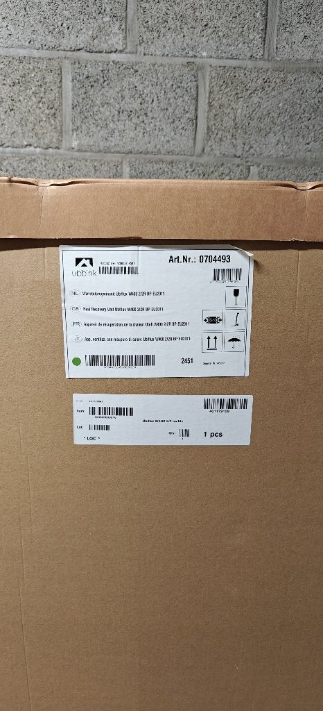 Ubbink Ubiflux W400 nieuw/ongebruikt ventilatiesysteem typeD, Ophalen, Nieuw, Ventilator