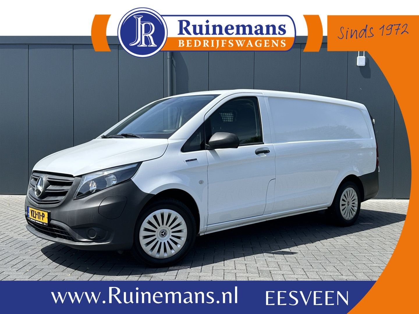 Mercedes-Benz eVito 66 kWh / FULL ELECTRIC / SOH 93% / L2H1, Auto's, Automaat, Electronic Stability Program (ESP), Wit, Mercedes-Benz