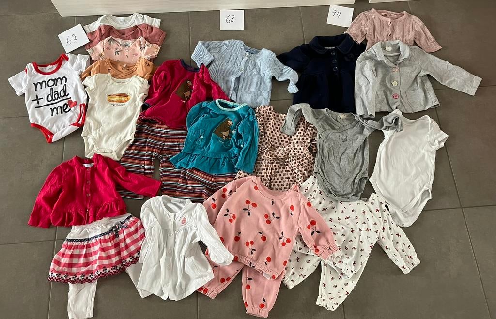 Pakket babykleding maat 62-74, Enfants & Bébés, Enlèvement ou Envoi, Comme neuf, Taille 62