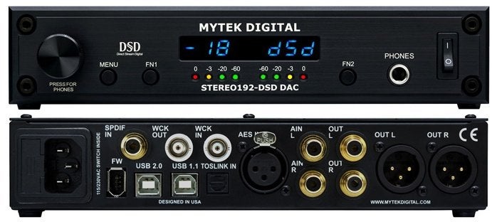 Mytek Digital Stereo192 - Version avec préampli DSD DAC noir, Enlèvement ou Envoi, Utilisé