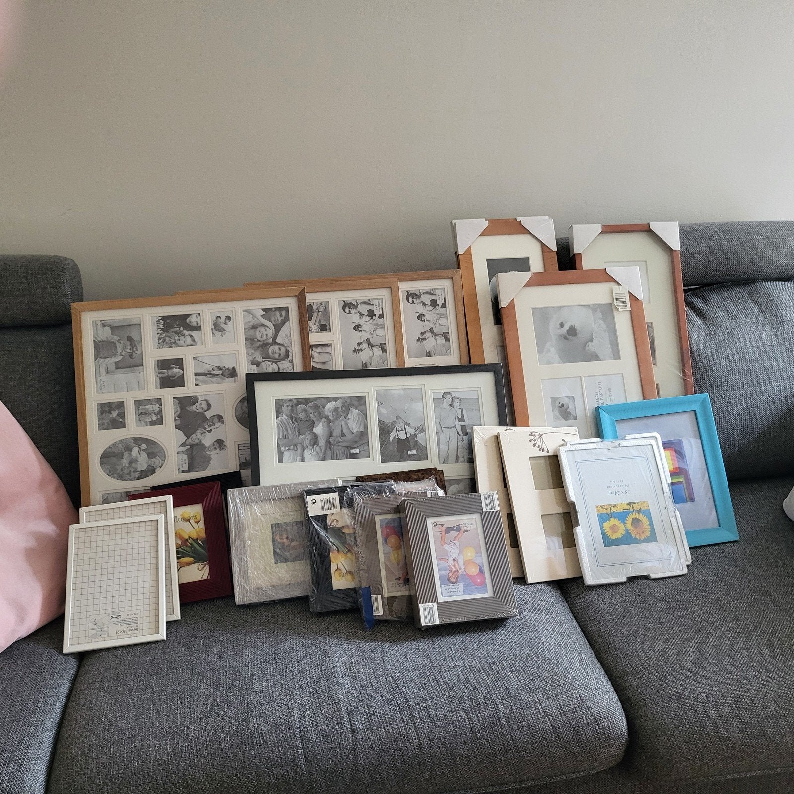 27 nieuwe fotokaders en  passepartout nog in verpakking, Ophalen