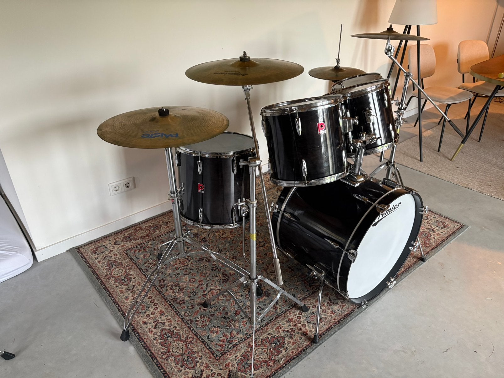 Premier drumstel 1980 mooie gelakte ketels Budel Nederland, Muziek en Instrumenten, Ophalen, Zo goed als nieuw, Premier