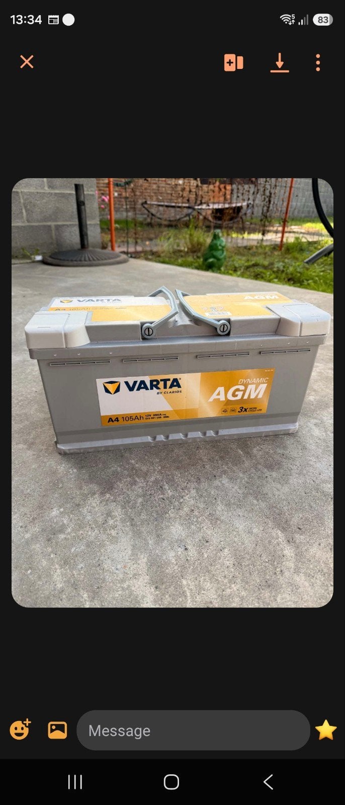 varta agm 12v 105ah 950A, Autos : Pièces & Accessoires