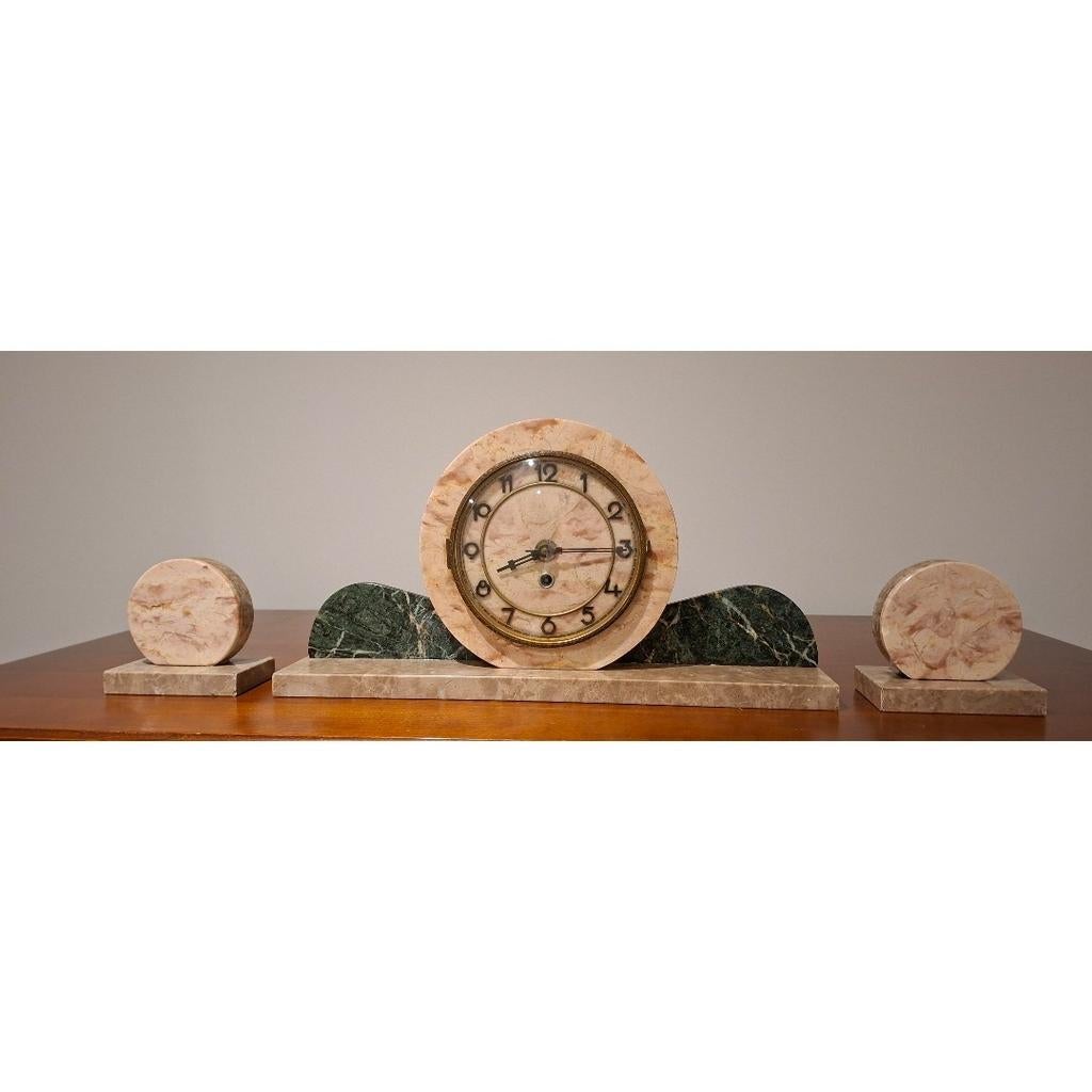 Prachtige Art deco marmeren schouw ornament, Antiek en Kunst, Antiek | Klokken, Ophalen