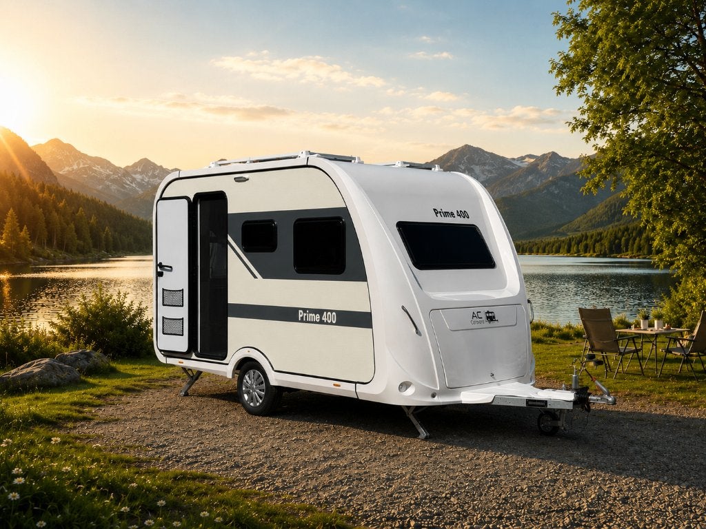 ✅ CARAVANE • PRIME 400 • NEUF • AL-KO • 4 PERSONNES • 2025, 750 - 1000 kg, Lit superposé transversal, Réfrigérateur, Siège de train