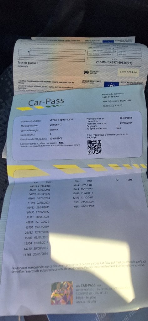 Citroën C2 a vendre, 1124 cm³, Argent ou Gris, Achat, Boîte manuelle